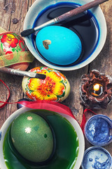 Easter decoration with Easter eggs