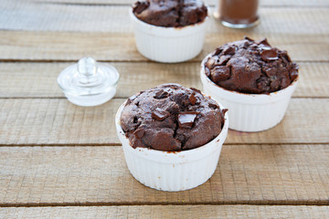 chocolate muffins with poppy seeds