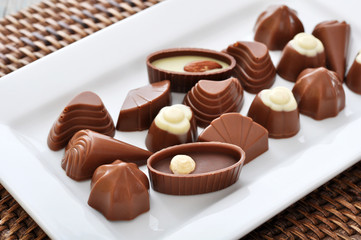 Assorted chocolate candies