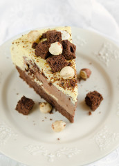 Chocolate cake with vanilla mousse