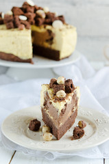 Chocolate cake with vanilla mousse