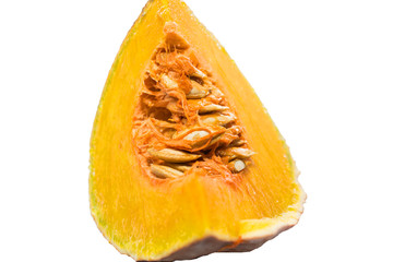 pumpkin over on white background