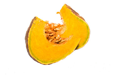 pumpkin over on white background