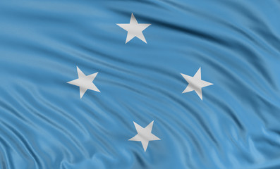 3D flag of Micronesia