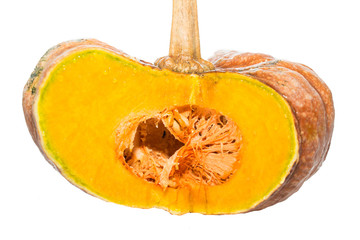 pumpkin over on white background