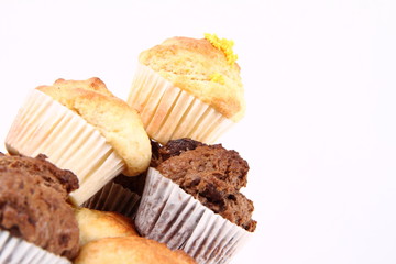 Lemon and chocolate muffins