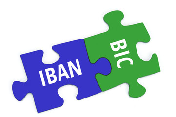 Fototapeta premium IBAN - BIC