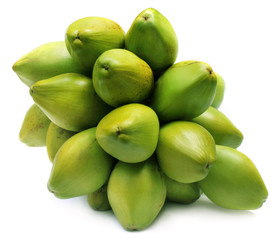 Bunch of fresh green Coconuts