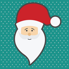 Santa Claus, dotted background, vector illustration