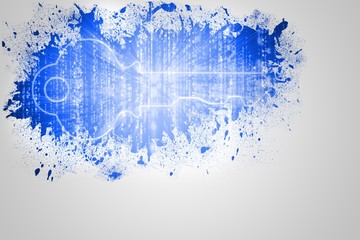 Splash on wall revealing digital key