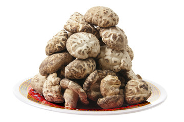 Shitake Mushrooms on Plate