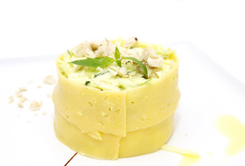 salad with cheese and nuts