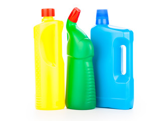 cleaning equipment isolated on white