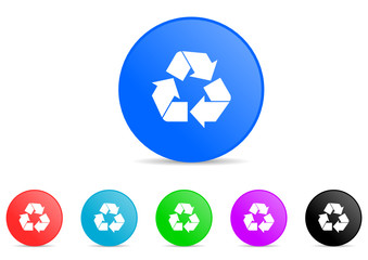 recycle icon vector set