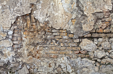 parete mista pietra e mattoni