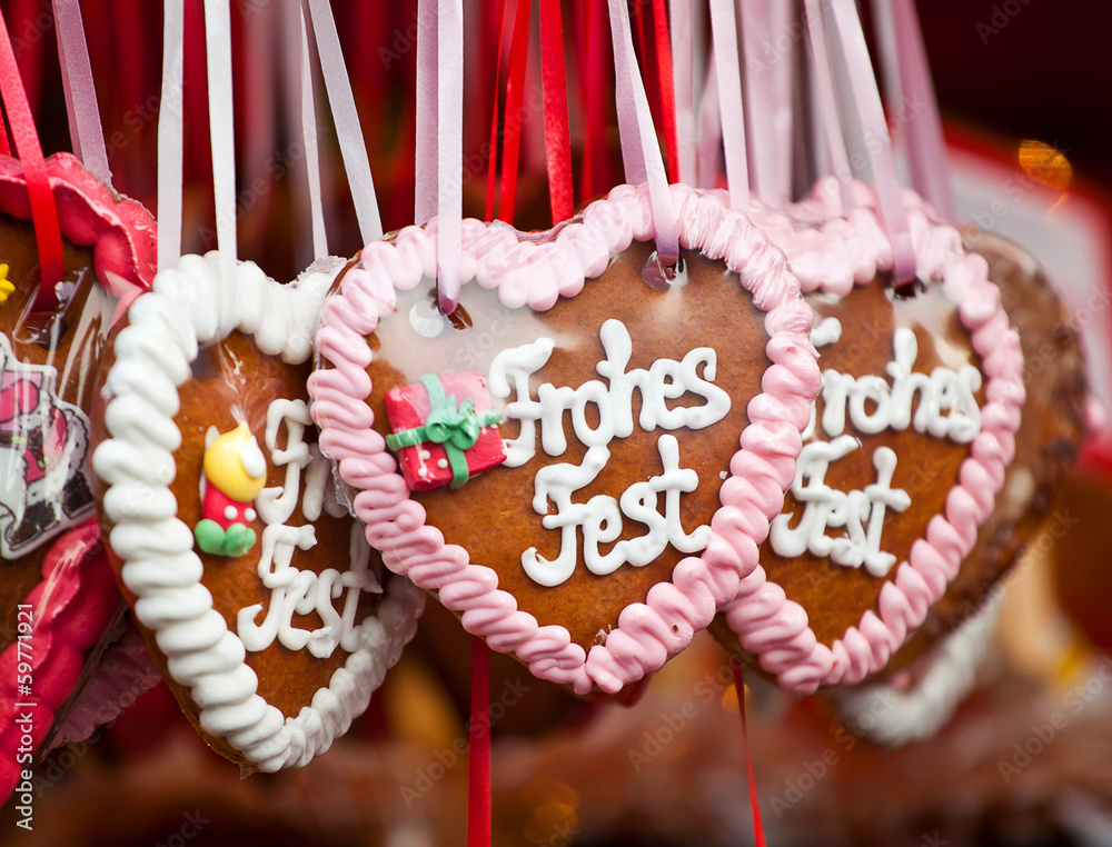 Wall mural Gingerbread hearts