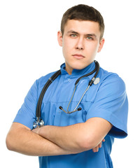 Portrait of a young surgeon