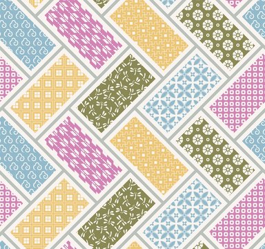 Seamless Japanese Traditional Quilting Pattern
