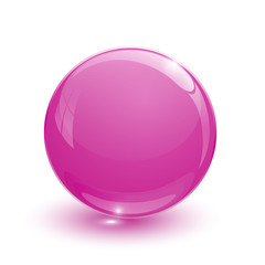 Pink glassy ball