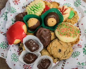 Plate of fancy cookies for holiday