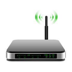 Wireless Router with the antenna illustration