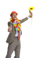 The businessman and flower