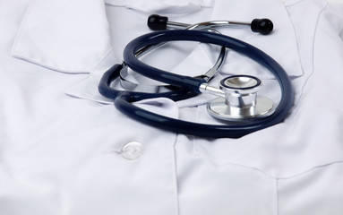 Doctor coat with stethoscope.