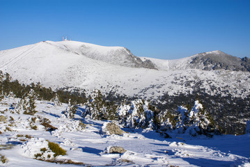 Snow in navacerrada madrid spain