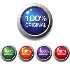 100 Percent Original Vector Button Icon