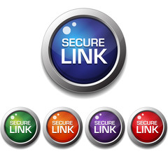 Secure Link Vector Button Icon