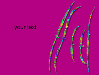 Colored abstract pattern of elements retro background Birds