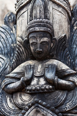 Fototapeta na wymiar Ancient bas-relief at Takhaung Mwetaw pagoda, Myanmar
