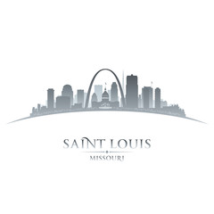 Saint Louis Missouri city silhouette white background - obrazy, fototapety, plakaty
