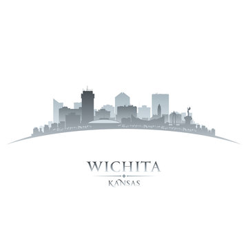 Wichita Kansas city silhouette white background