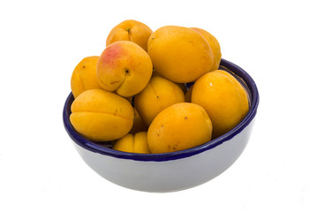 Yellow ripe apricots