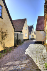 Fishing village with houses of the 16th century