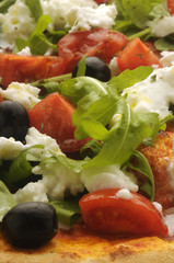 Pizza rucola e mozzarella