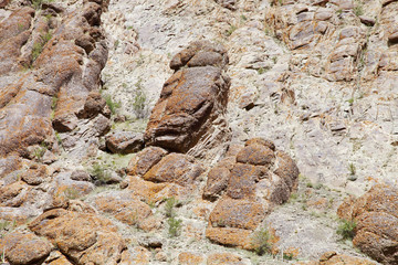 Iron rich sedimentary rock near Hemis Monastery, Leh