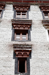 Beautifully designed windnows of Hemis monastery, Leh