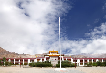 Front of Monastery at Druk White Lotus school campus Leh