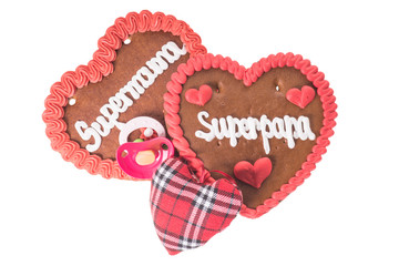Lebkuchenherz - Supermama und Superpapa