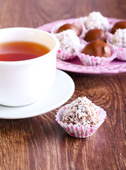 Homemade chocolate candies