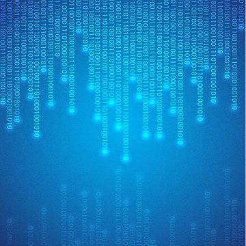 Blue binary background