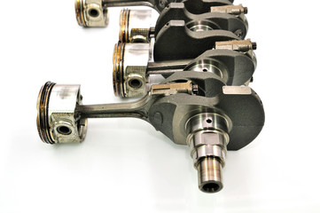 Crankshaft on white background.