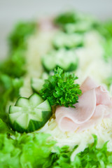 closeup of sandwich cake