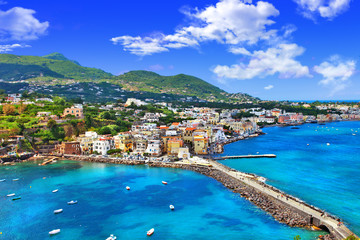 beautiful Ischia isalnd - view from castel. Italy