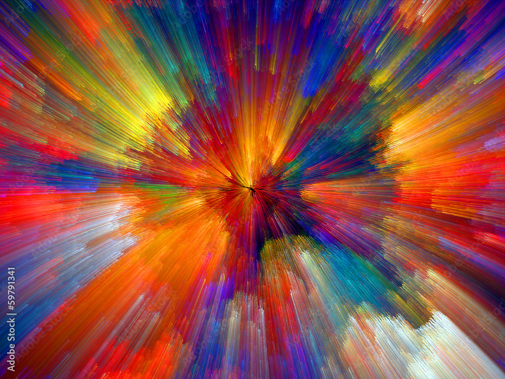 Wall mural colorful burst