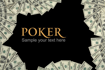 Poker background and place for the text