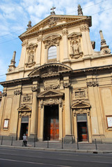 Fototapeta na wymiar Mediolan, kościół św Gottardo pobliżu Porta Ticinese