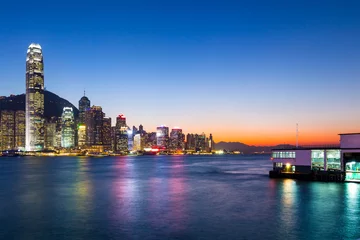 Photo sur Plexiglas Hong Kong Hong Kong city night